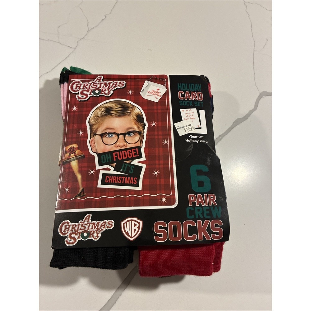 A Christmas Story Men's Movie Inspired Design 6‎ Pack Crew Socks